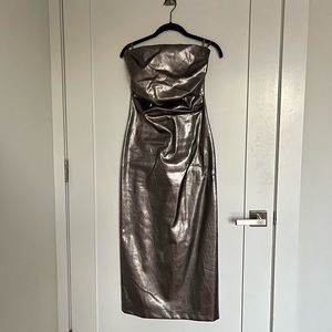 Metallic Strapless Dress